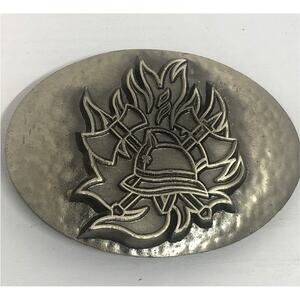 Belt Buckle Firefighter Helmet Axes Fire Dragon Collection Tanside England 1995
